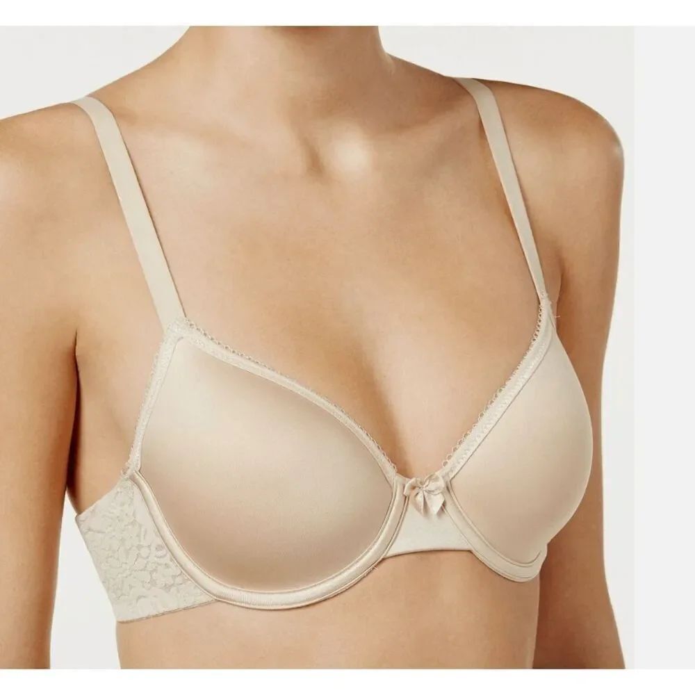 C43 Wacoal Halo Lace Spacer Underwire Contour T-Shirt Bra size 34DD 853205
